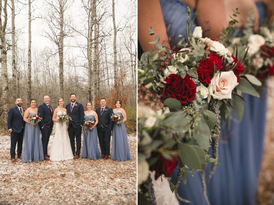 dusty blue fall wedding