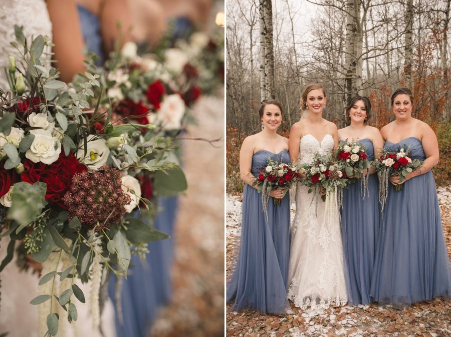 dusty blue fall wedding