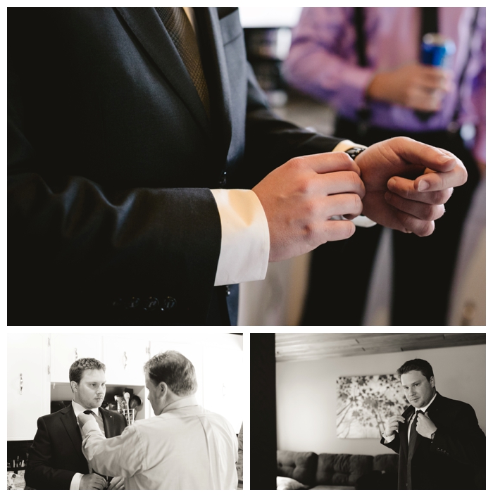 photo of grooms details from spring wedding day