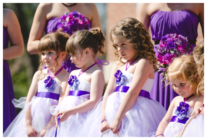 photo of adorable flower girls during ceremony