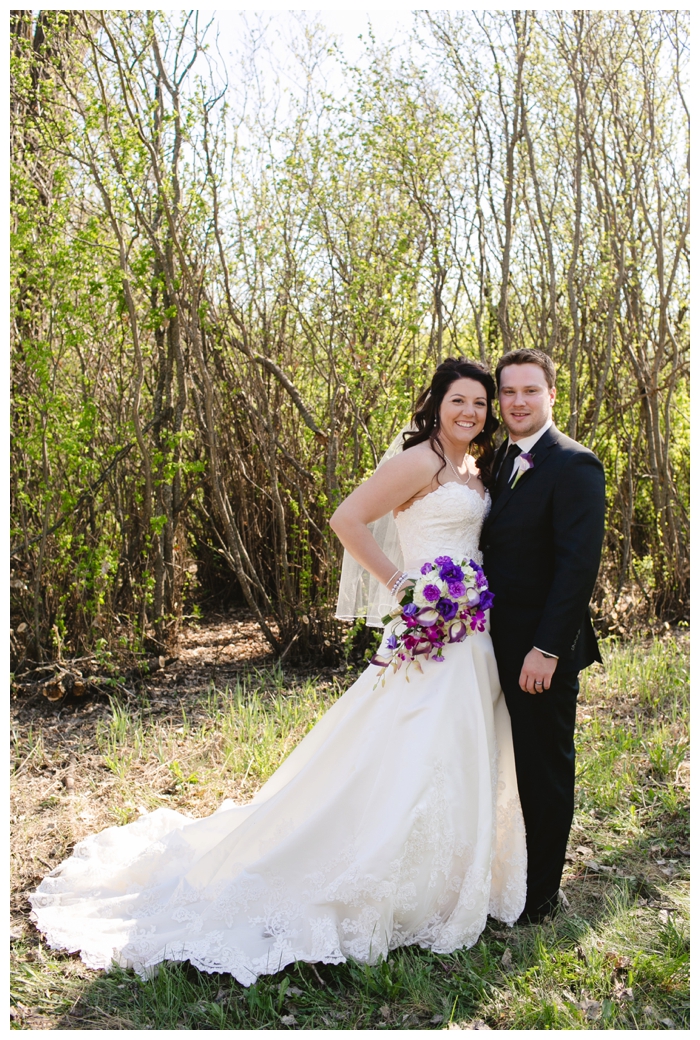 photo of beautiful spring wedding bride and groom