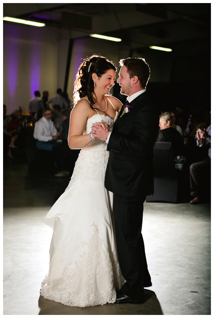 photo of bride and groom dancing