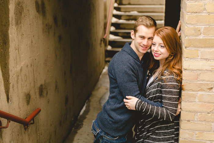 photo of gorgeous couple woman has red hair