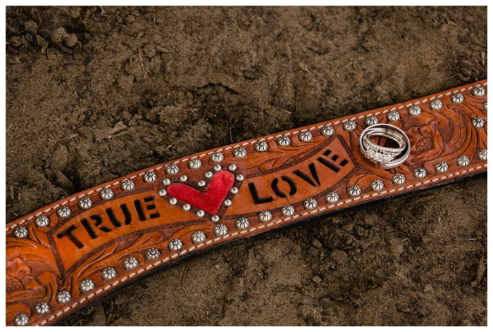 photo of saddle strap with the words true love and diamond wedding ring