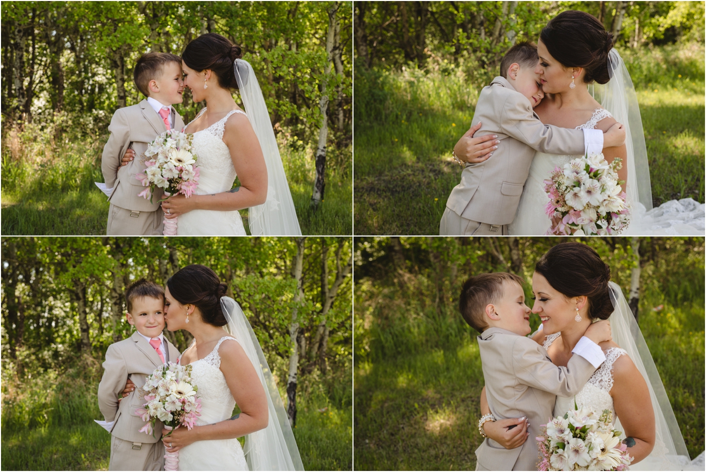 mother son wedding day portraits