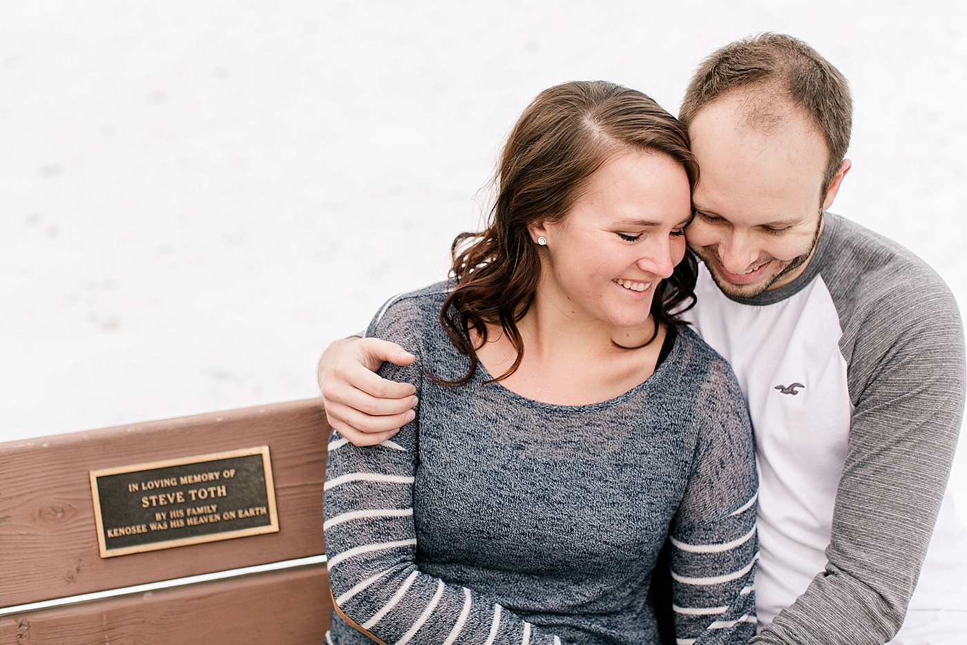 laughing couple engagement session photo