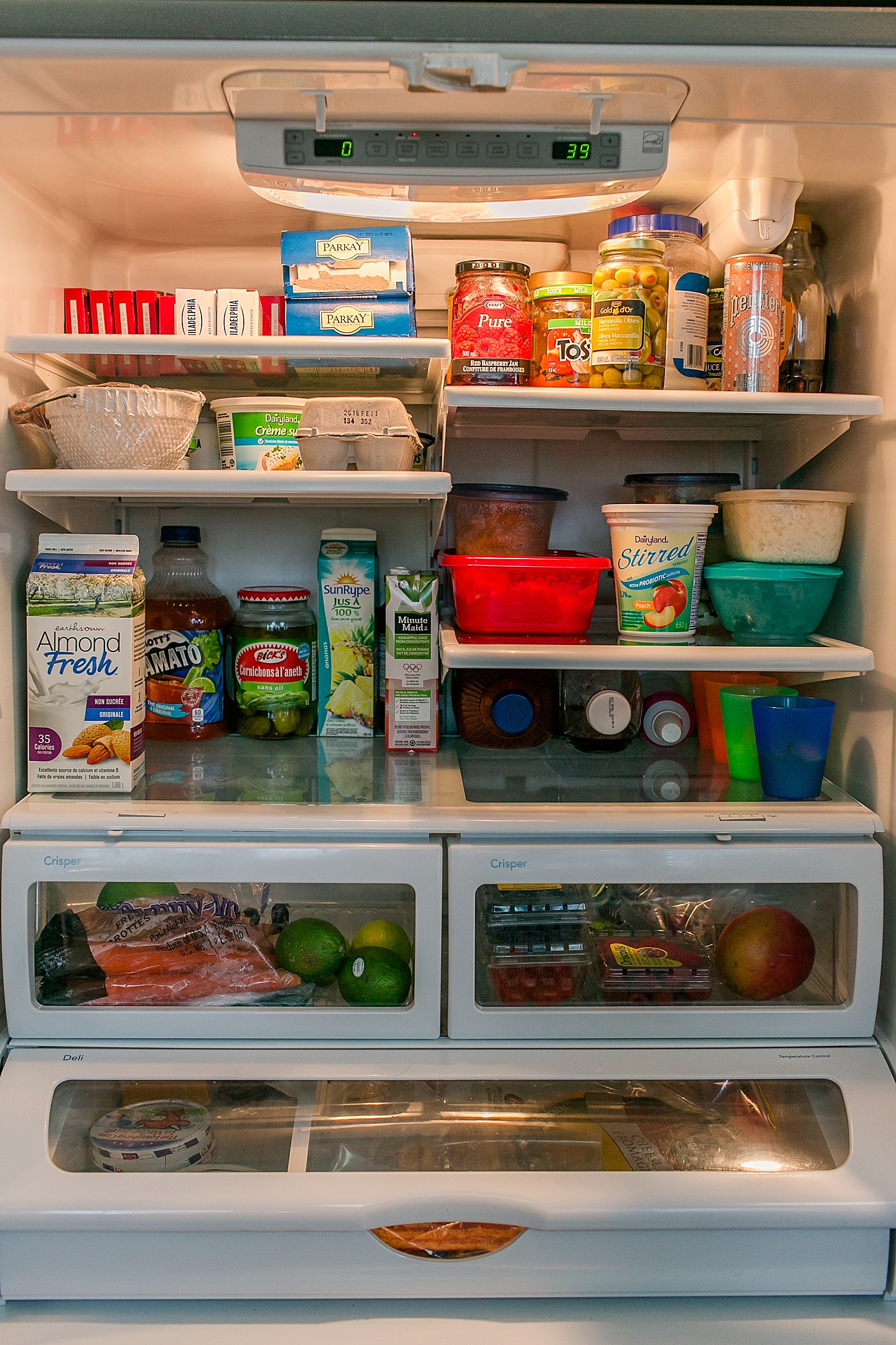 kitchenaid fridge loaded with healthy meals
