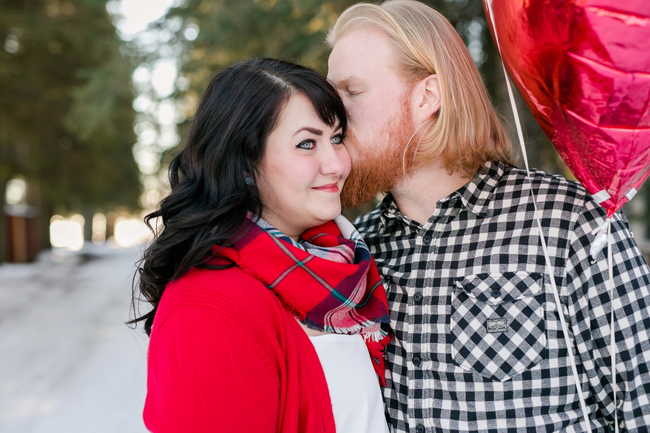 valentines day inspired engagement session photos