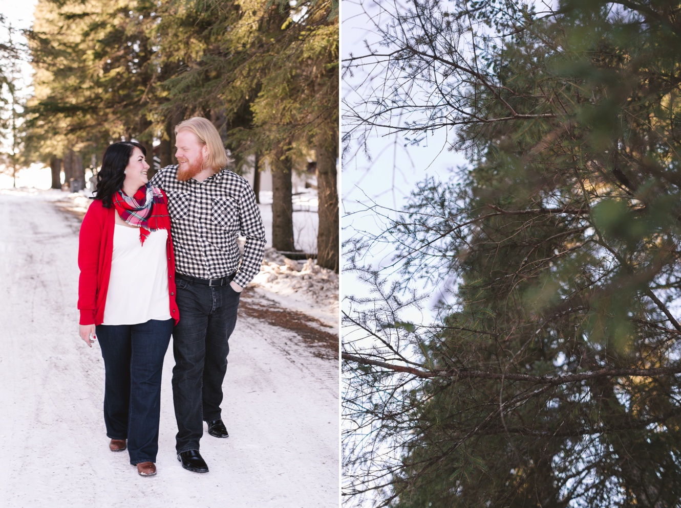 happy couple engagement session at kenosee lake pictures