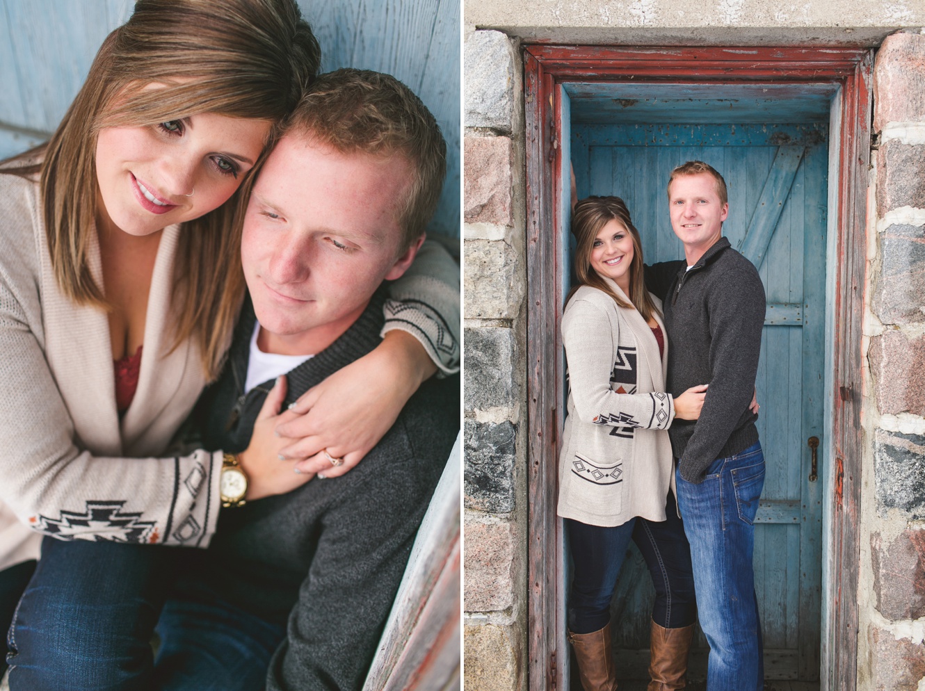Old Stone Country School Winter Engagement Photos Redvers SK