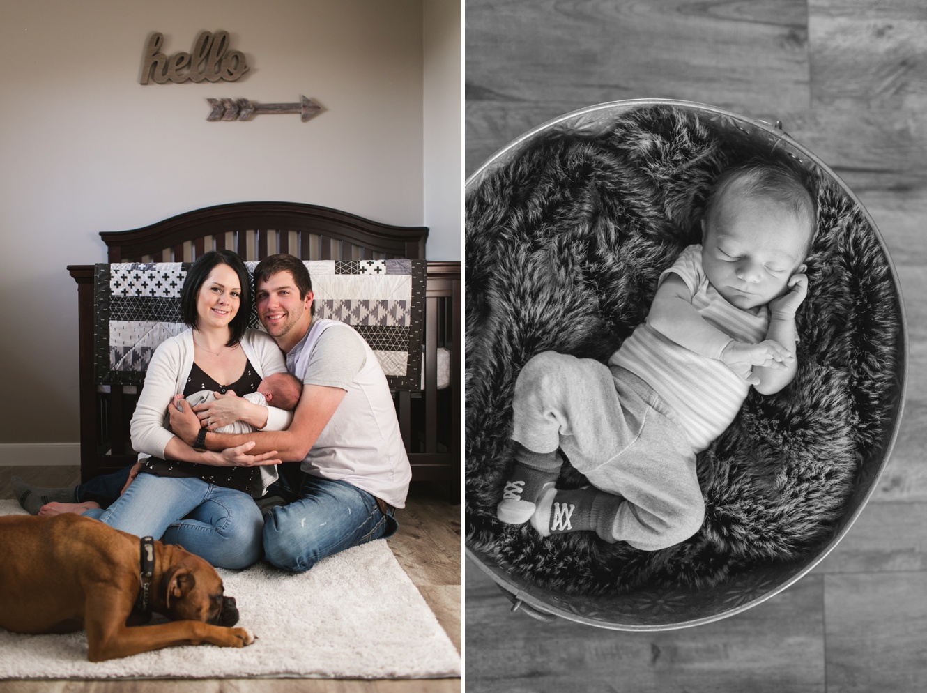 Carlyle newborn photography session at home