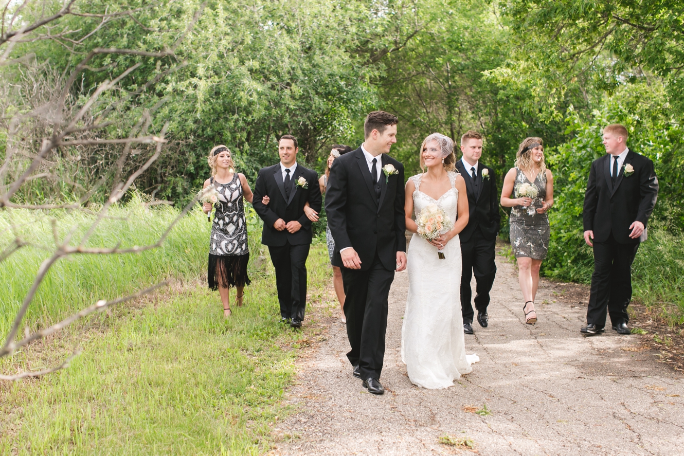 black and sparkle bridal party gatsby inspired theme photo