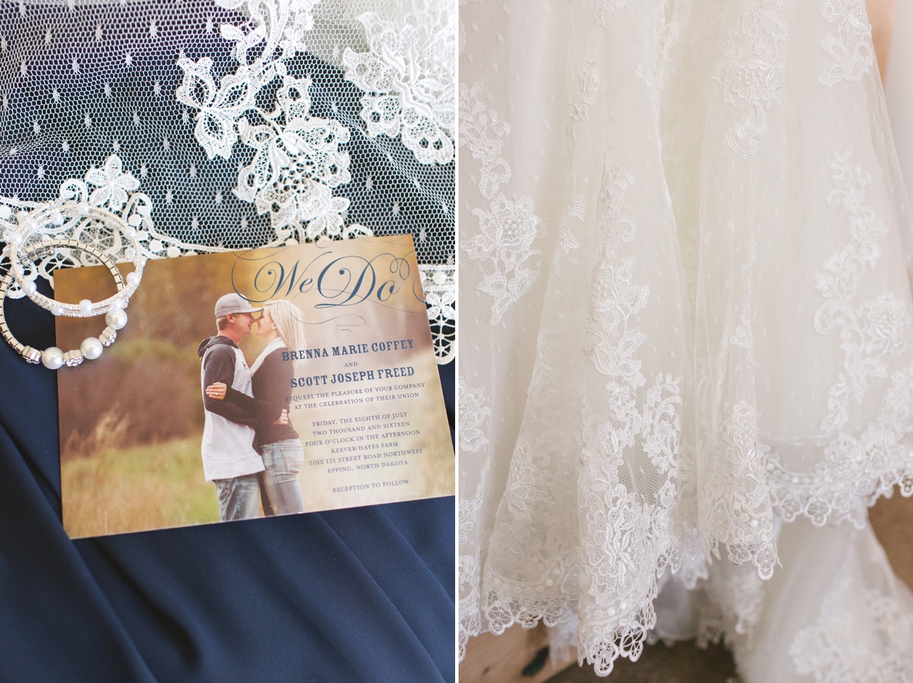 rustic lace and wedding invitation inspiration photo