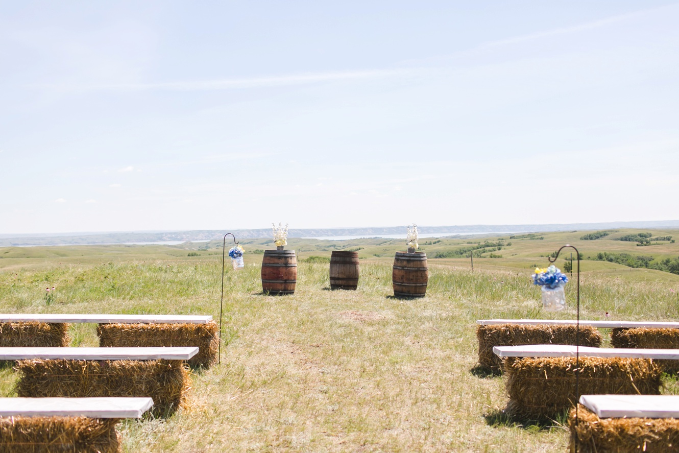 prairie open air wedding ceremony photo