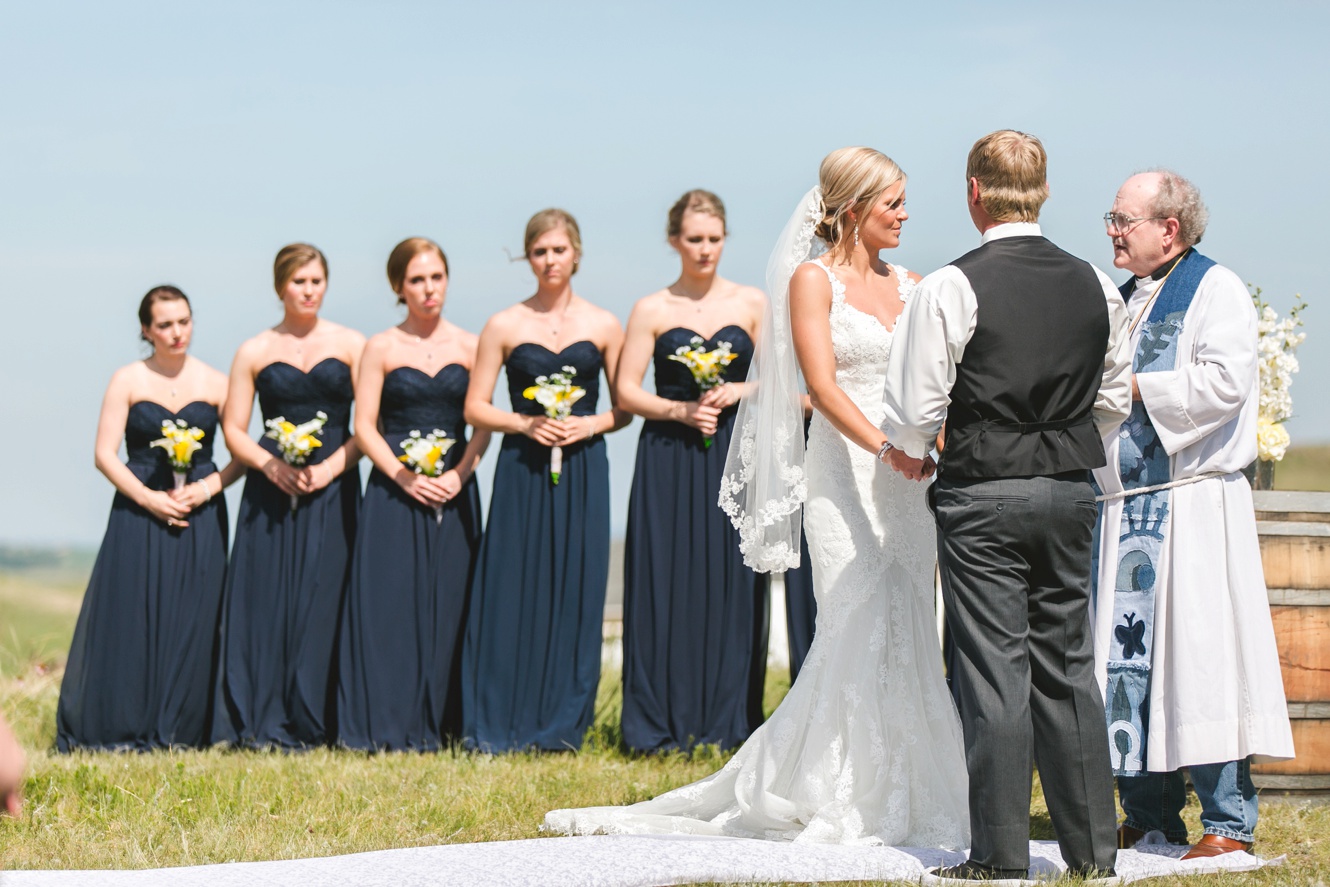 navy bridesmaid dresses summer wedding photo