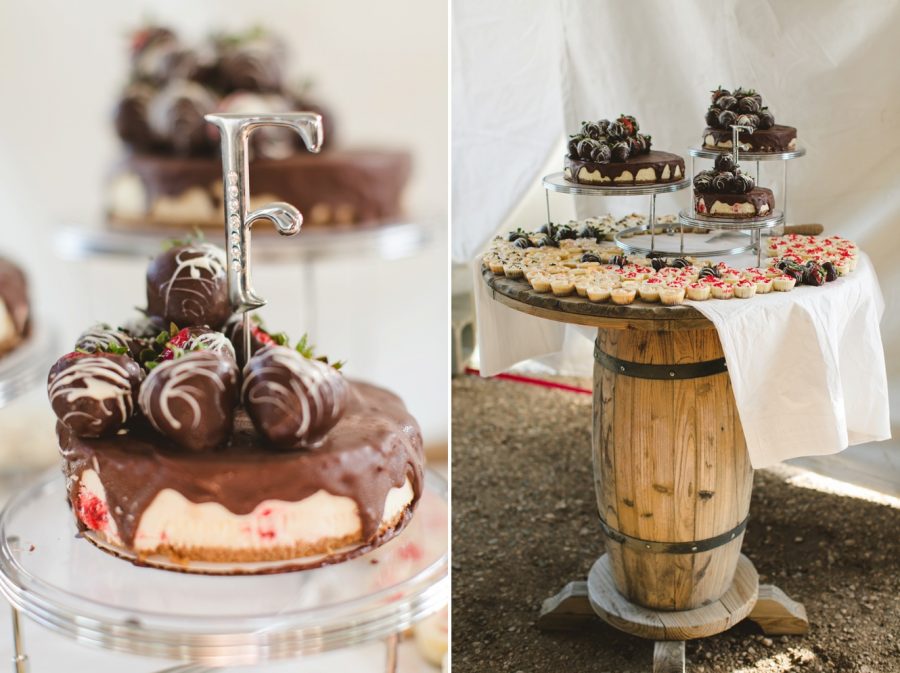 Cheesecake wedding cake photo