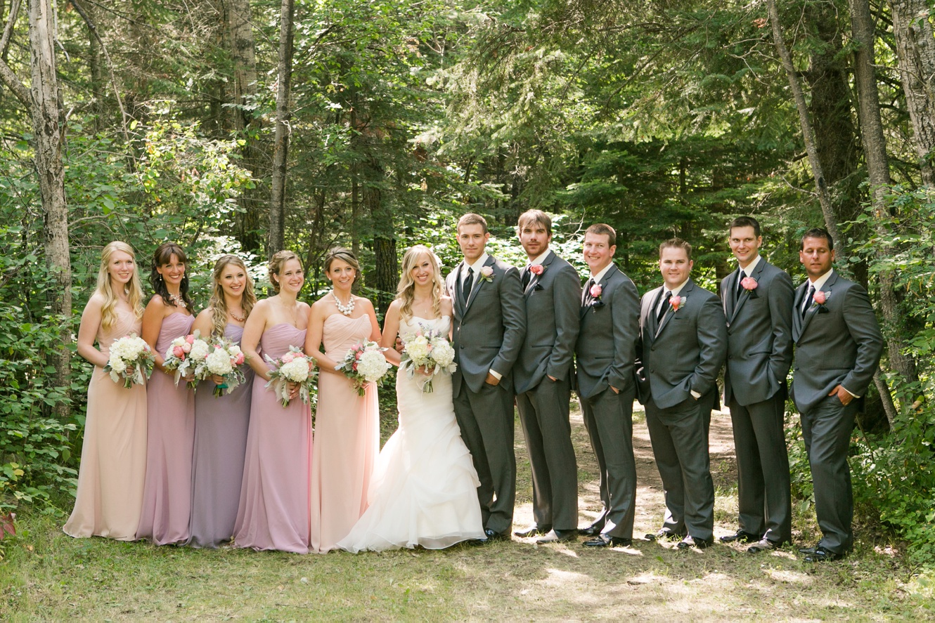 woodsy bridal party photos