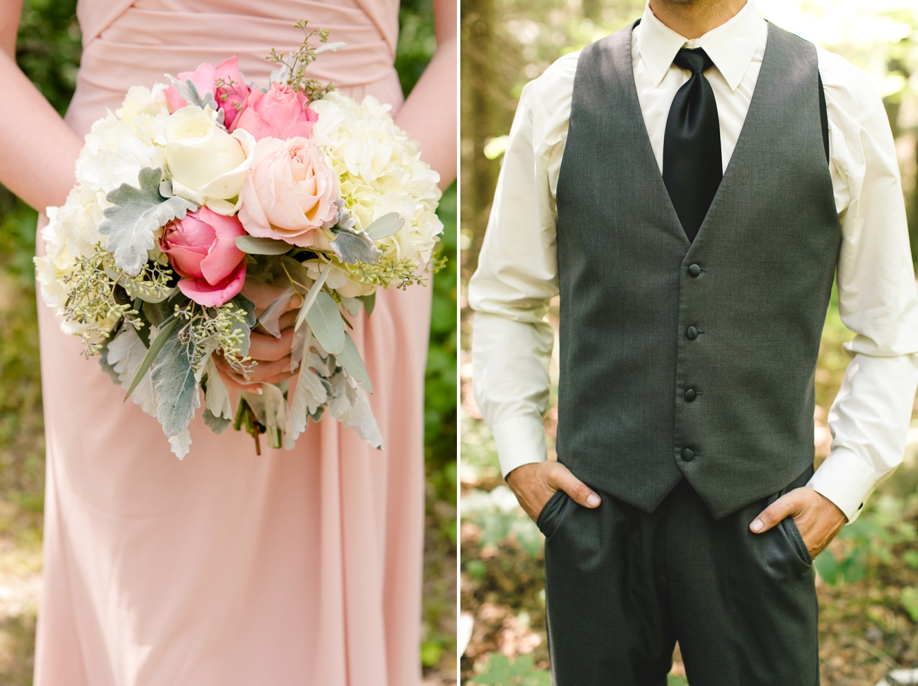 blush and grey wedding inspiration photo