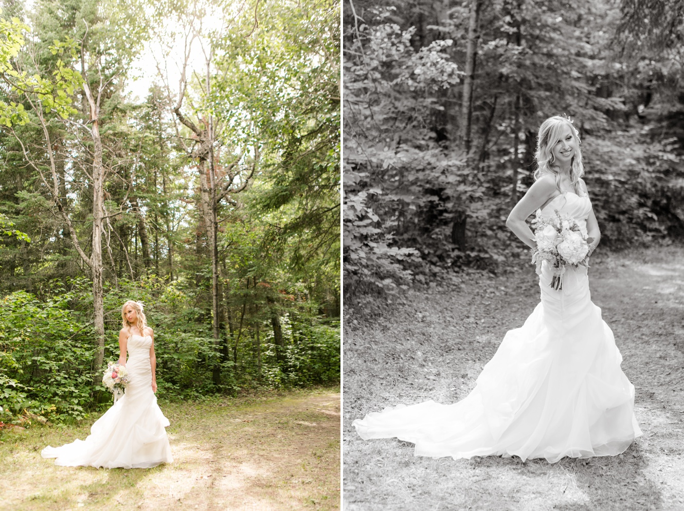 woodsy forest bride portraits photo