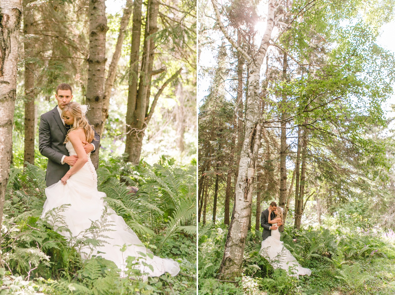 Ethereal forest wedding photo