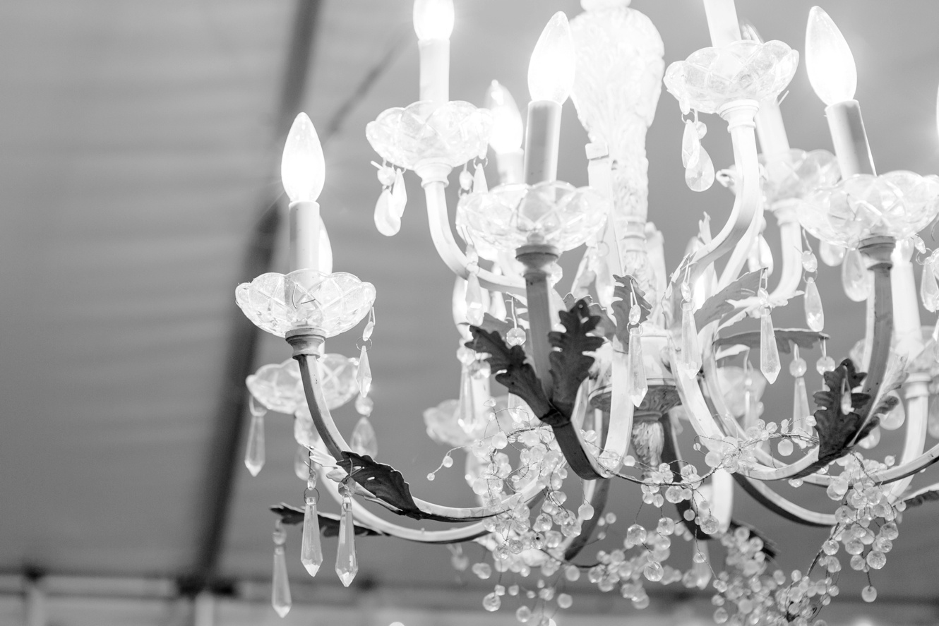 wedding reception chandelier photo