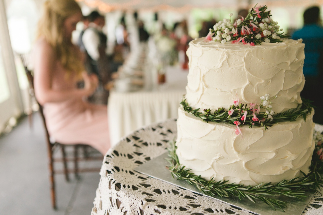white wedding cake photo