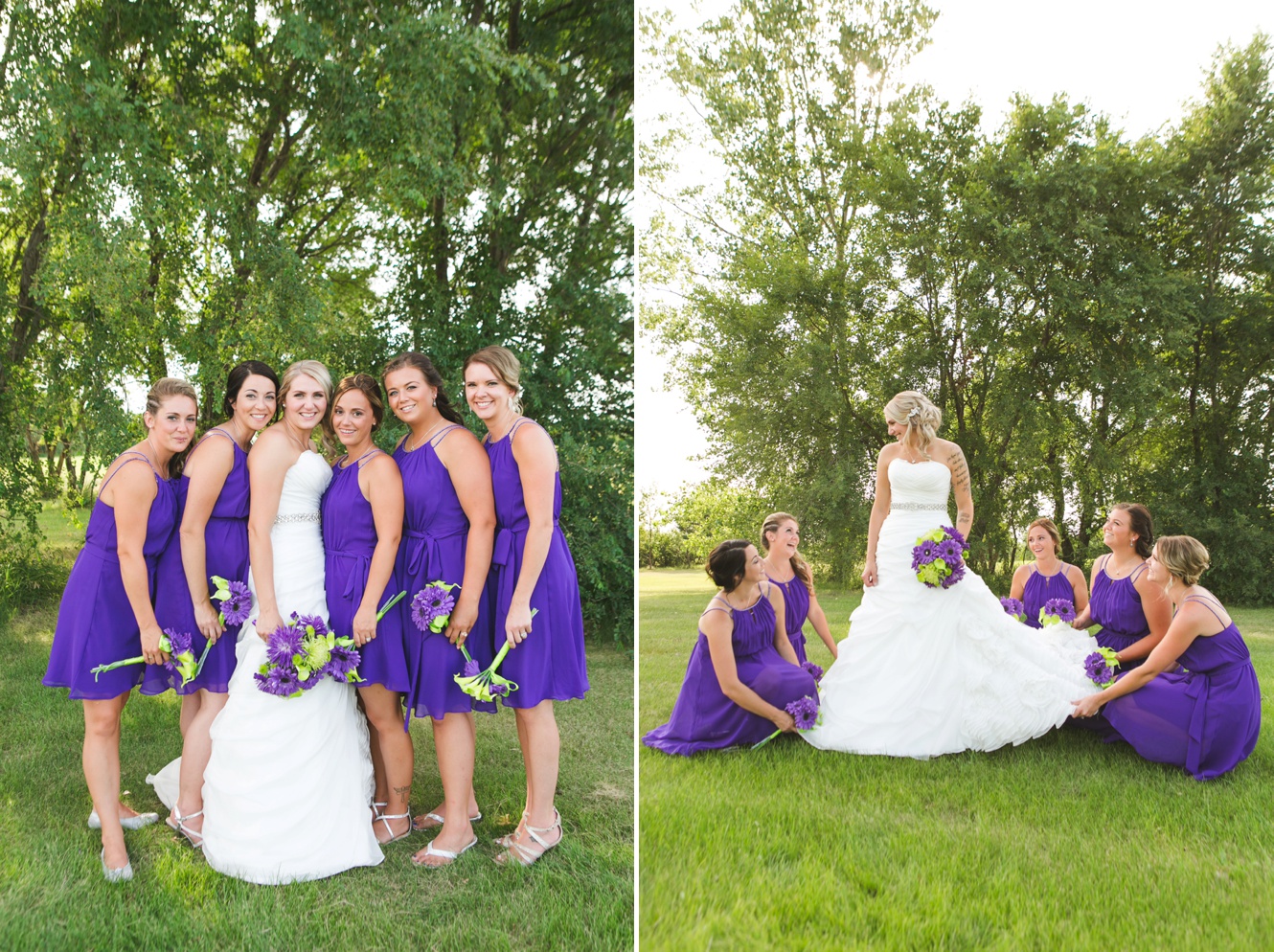 violet bridesmaid dress inspiration photo