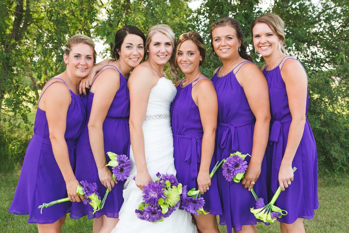 violet bridesmaid dress photo