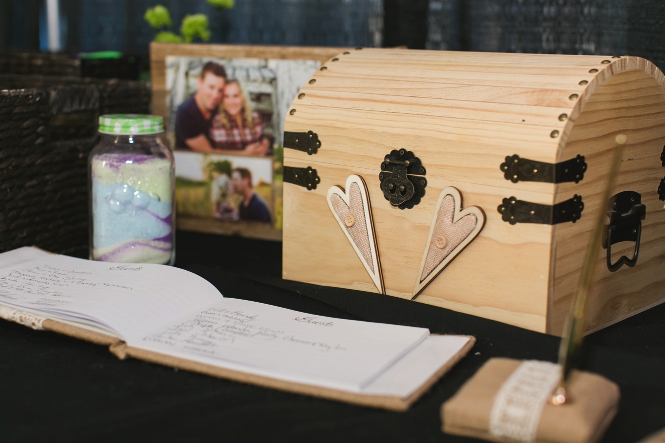 wooden wedding card box photo