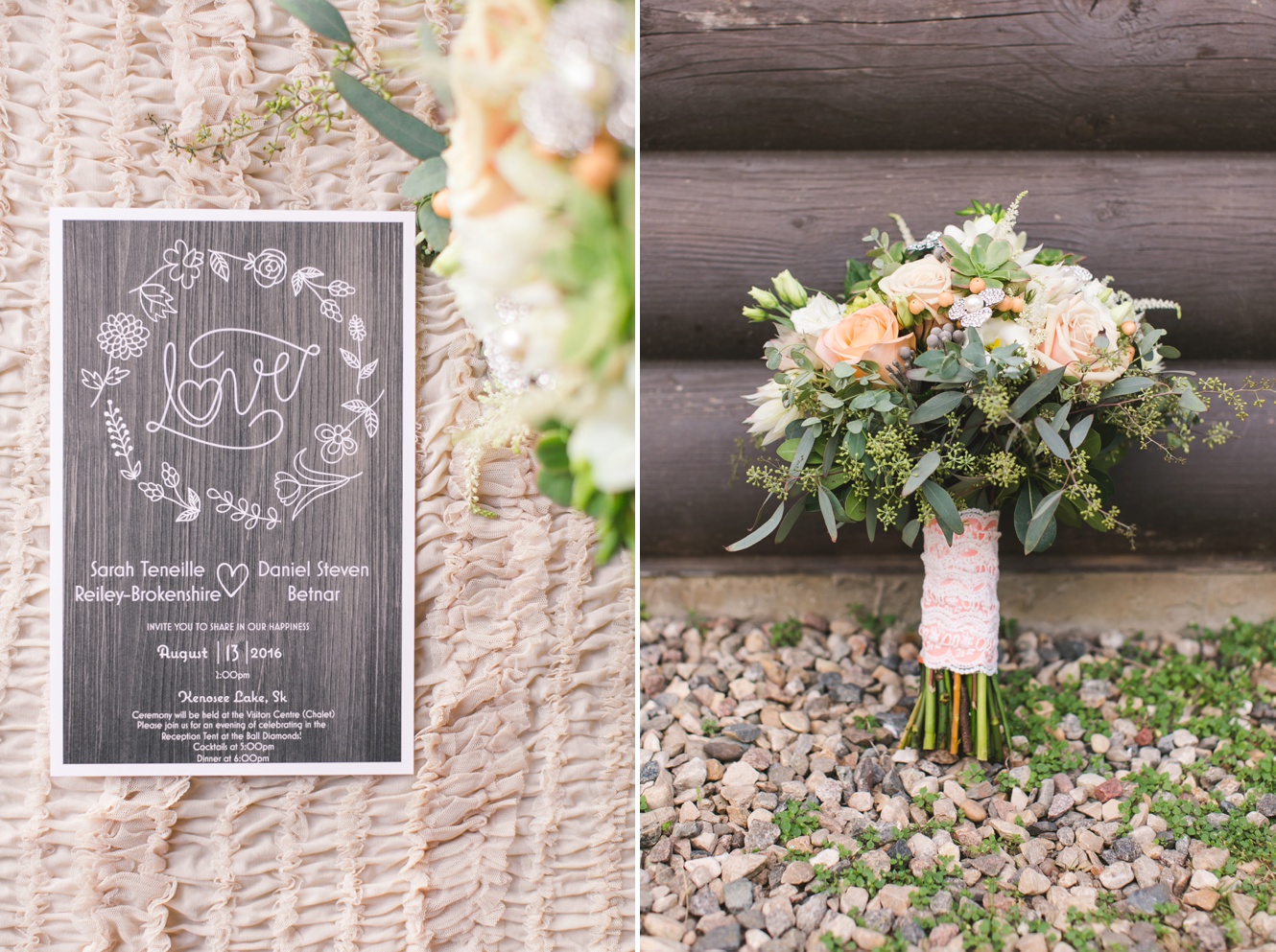 Summer Wedding at The Chalet in Kenosee Lake. Rustic wedding inspiration 