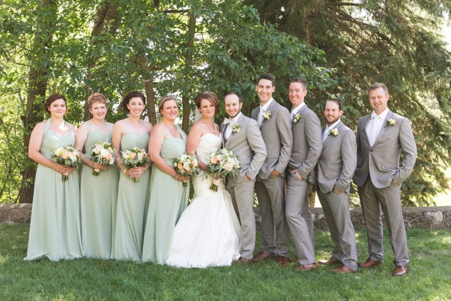 grey and green wedding inspiration photo