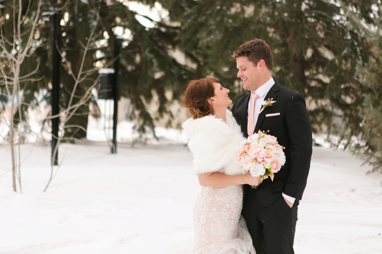 Romantic Winter New Years Eve Wedding in Saskatchewan photo