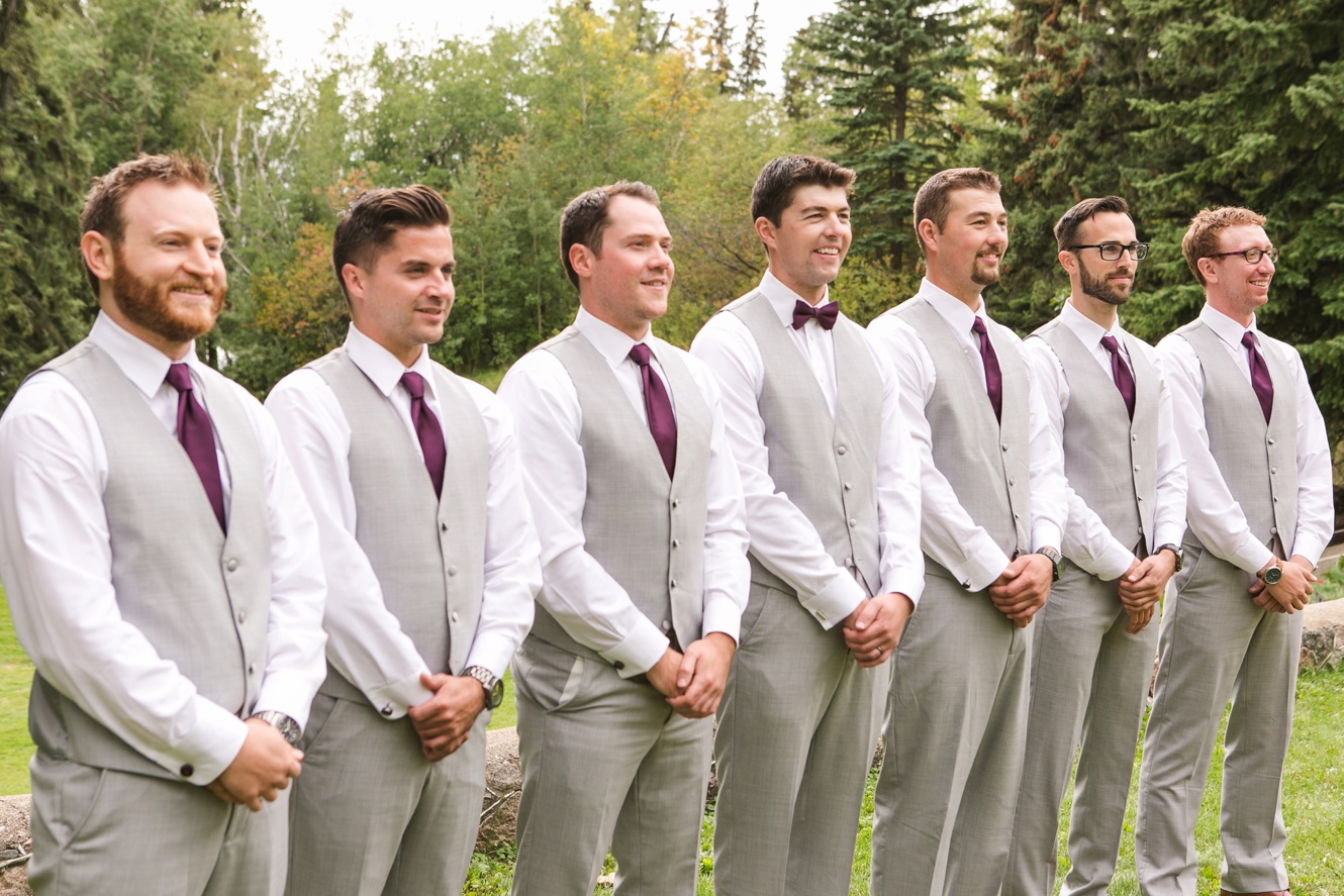 Elegant Autumn Kenosee Lake Wedding groomsmen vest photo