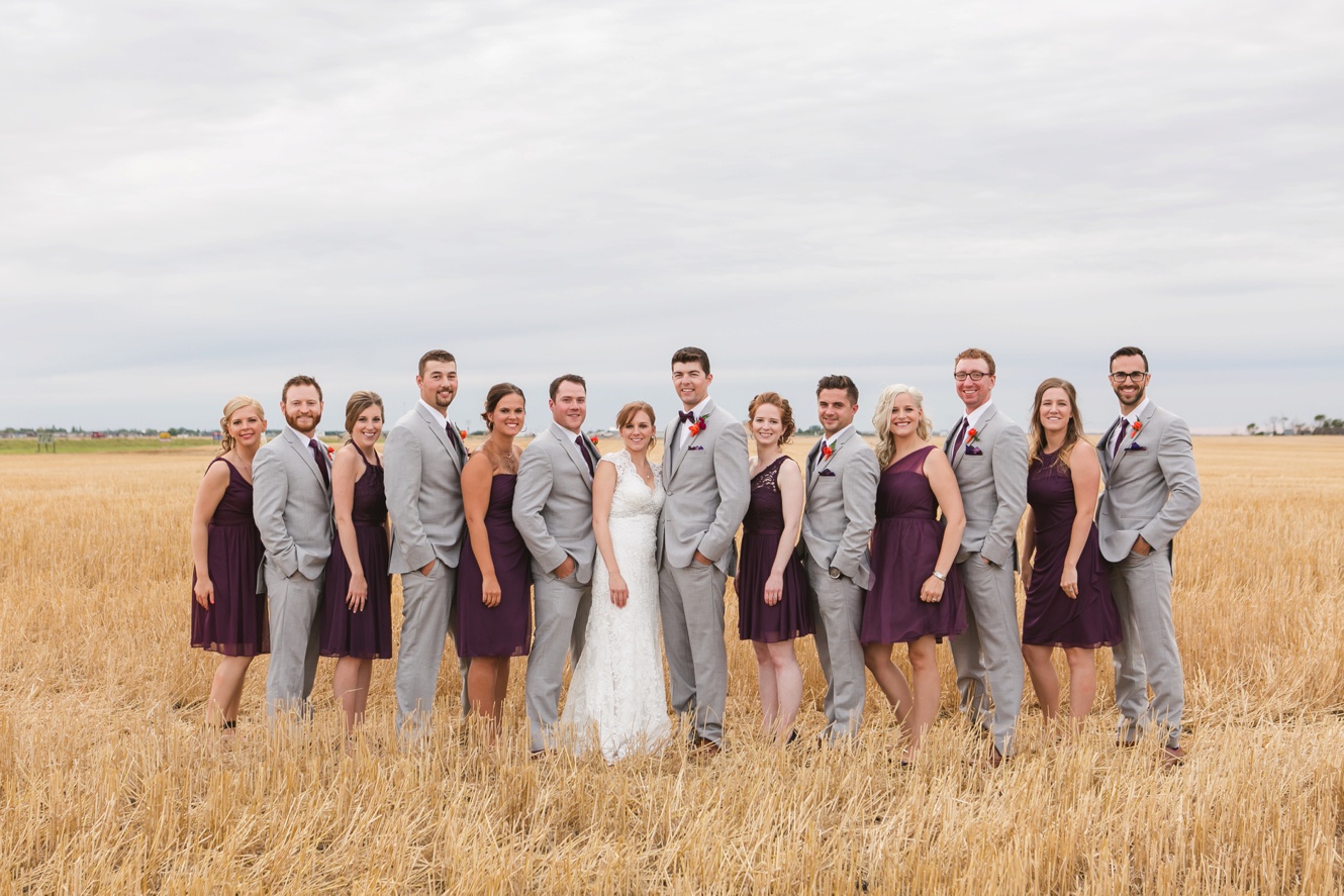 Saskatchewan field wedding photo 