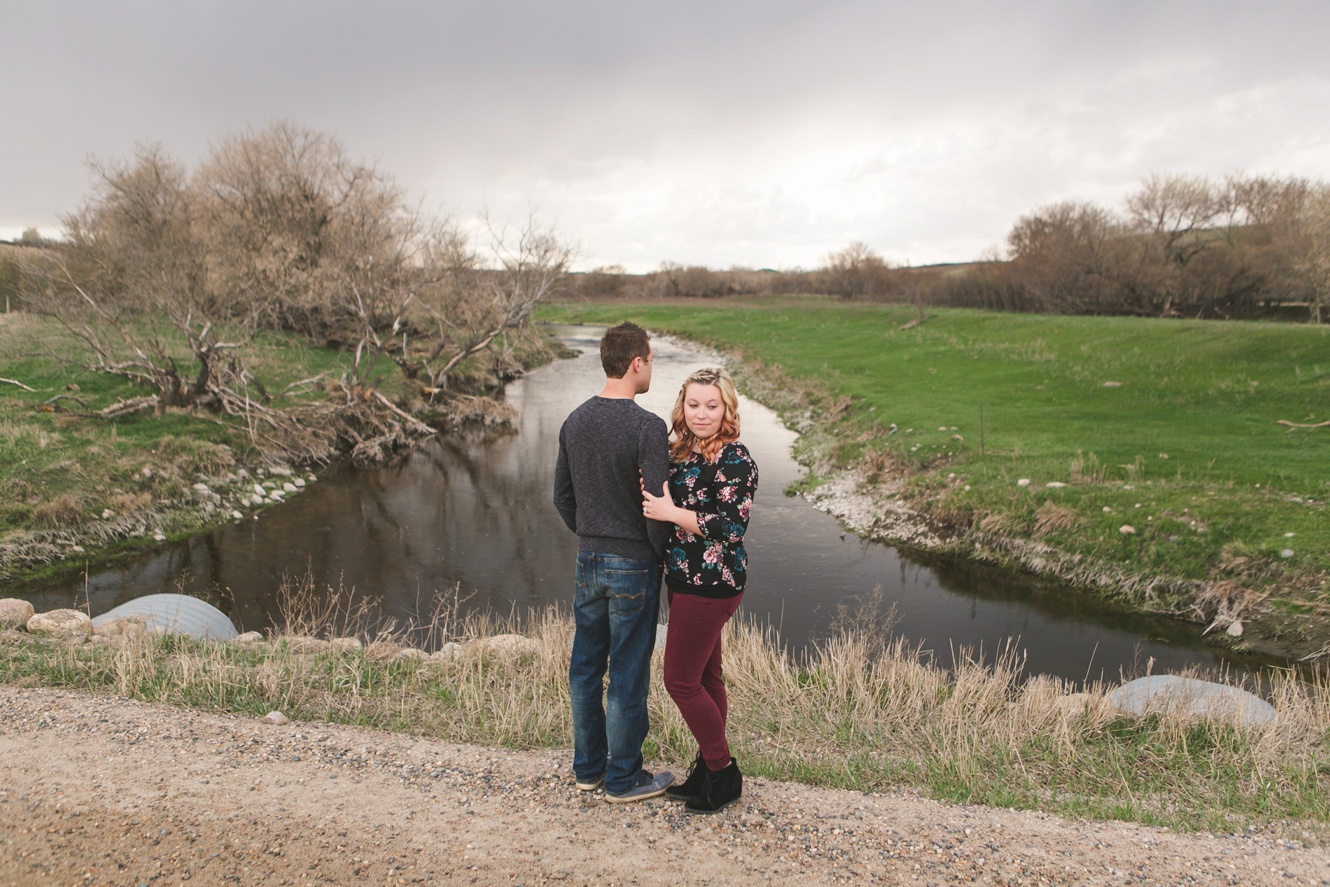 Engagement photos by the river photo