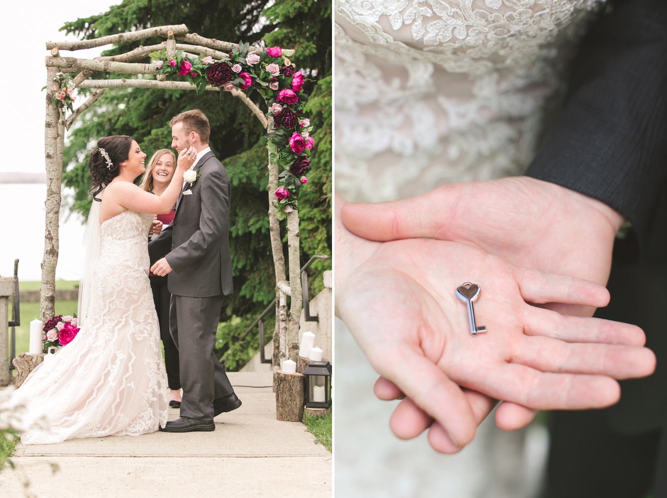 Lock and key wedding ceremony photo