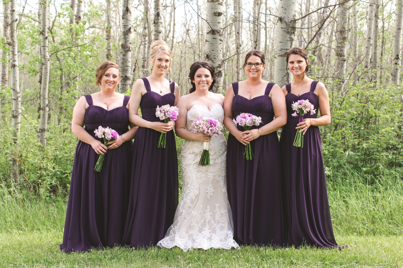 Violet bridesmaid dress photo