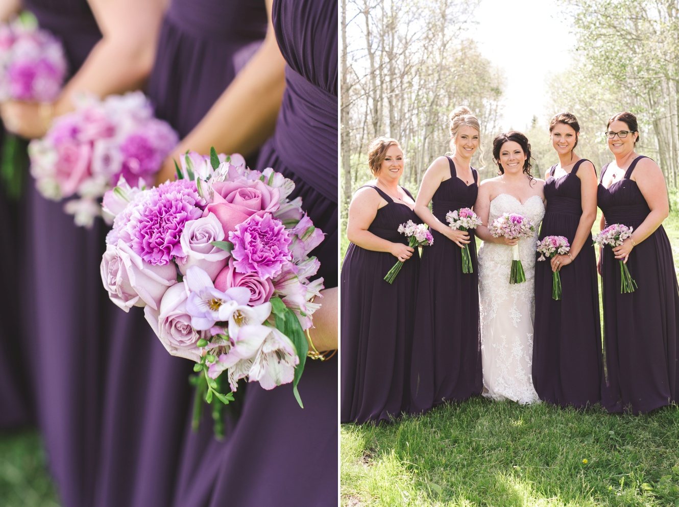 Lavender rose wedding bouquet
