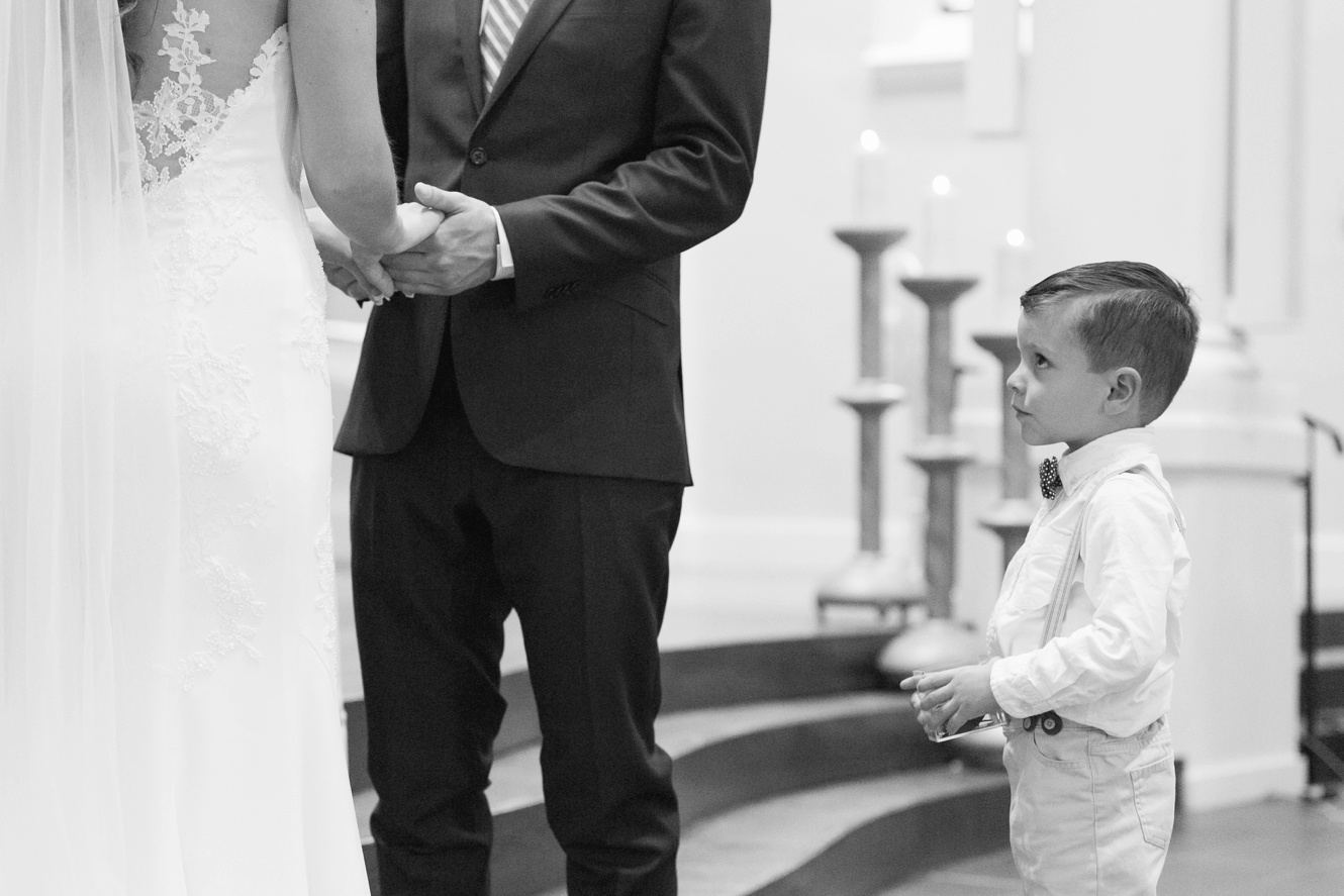 Luxurious Summer Wedding at Holy Rosary Cathedral Church ring bearer photo