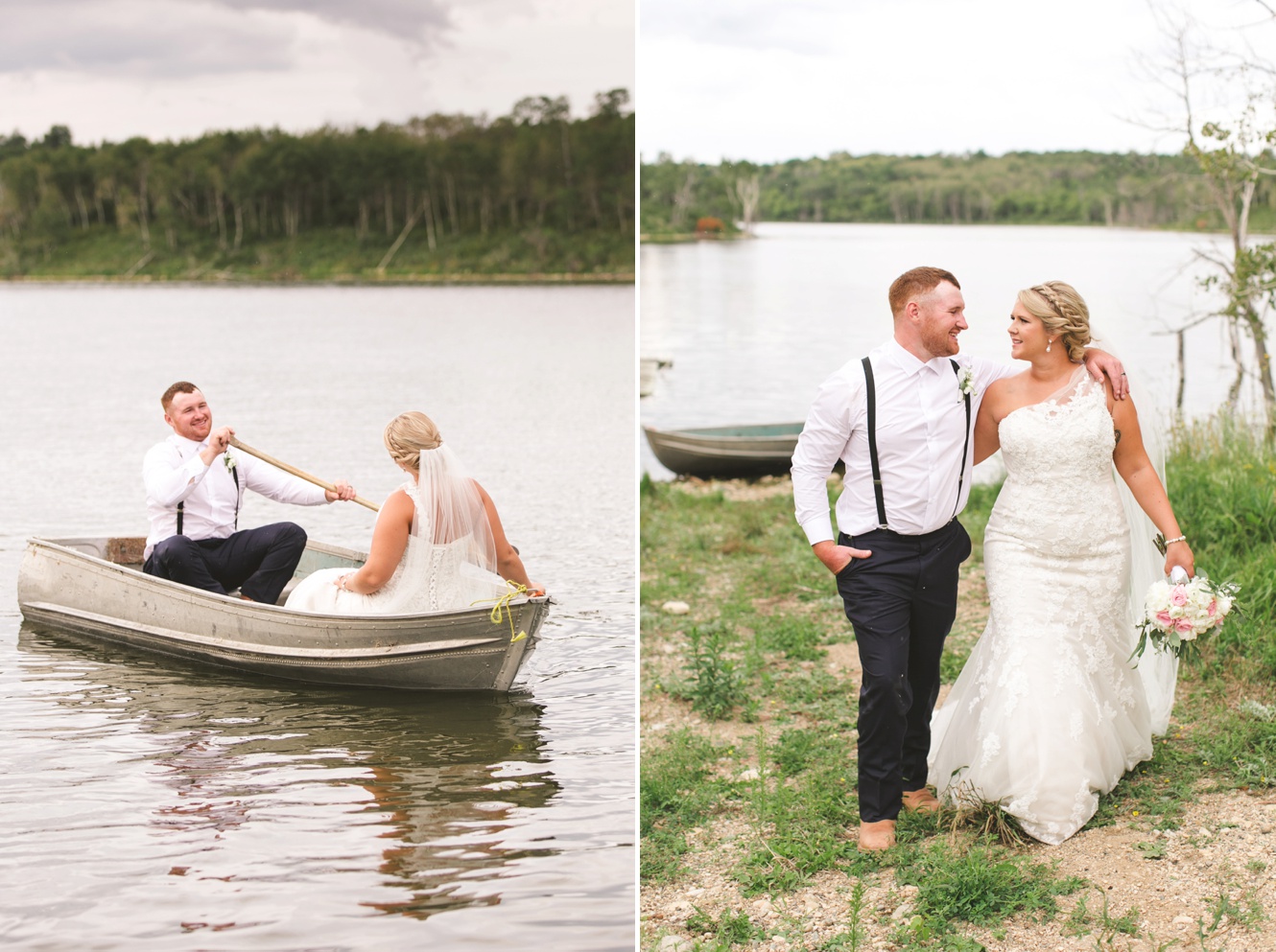 The notebook inspired wedding photo in rowboat