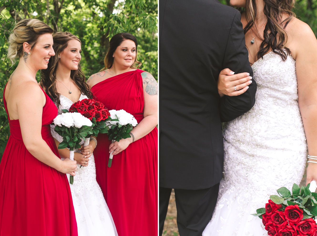 Red and black wedding inspo photo