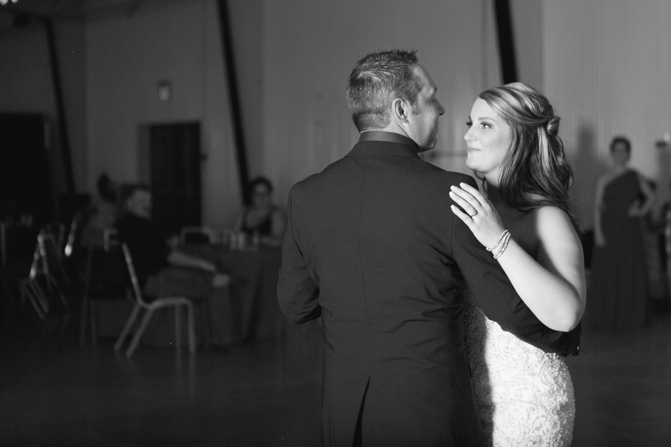 Bride and groom dancing photo