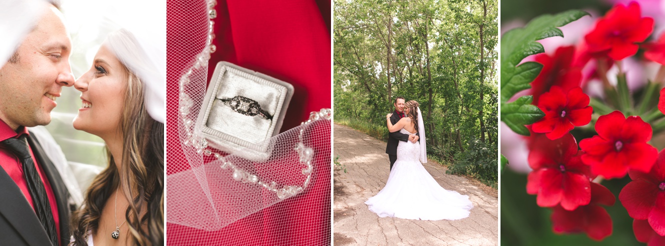 Canada Day Red and Black wedding photo