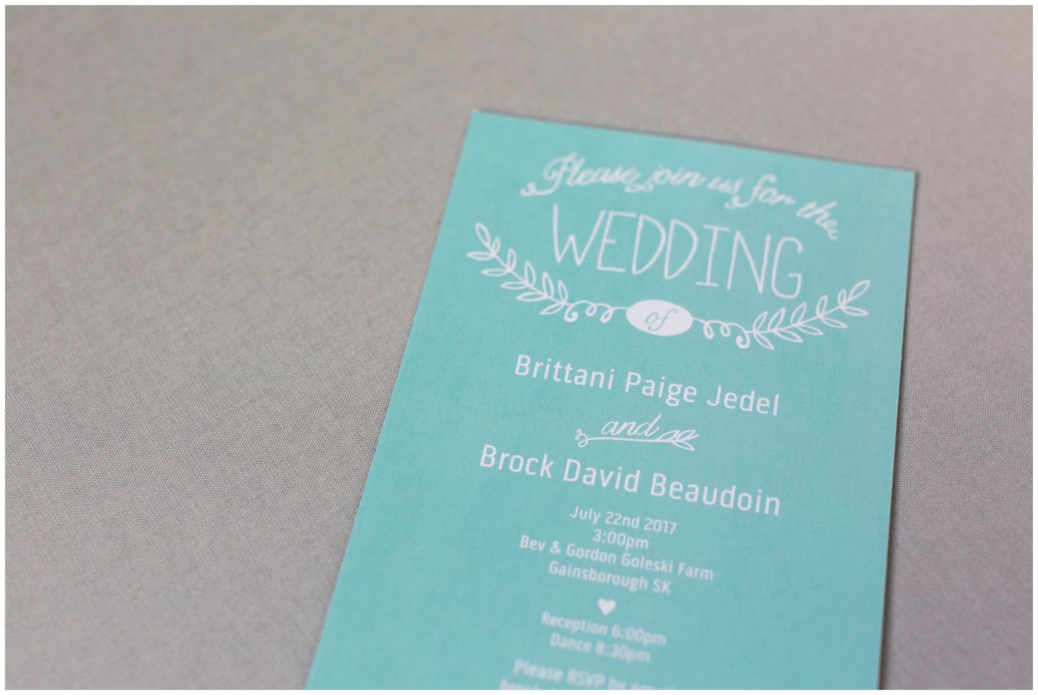 Tiffany blue wedding invitation photo