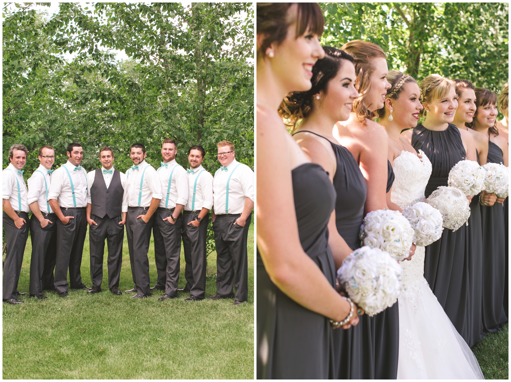 Ideas to pose a large wedding party photo