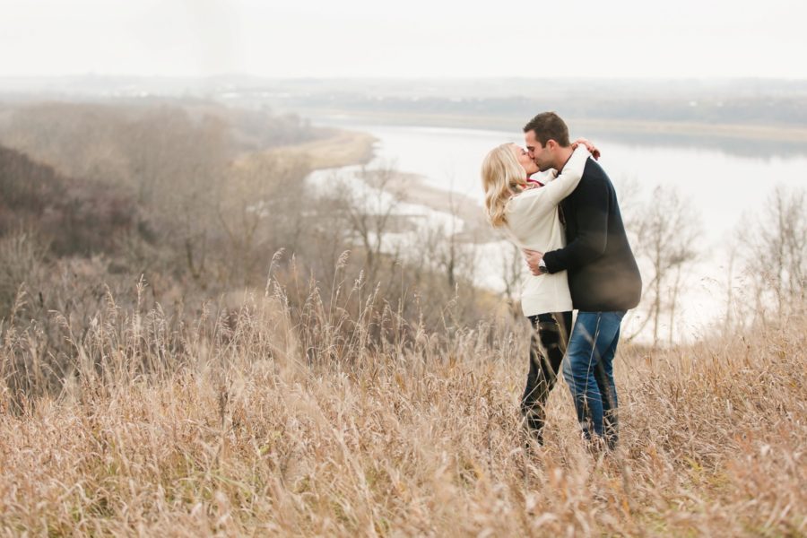 Fall prairie engagement photos