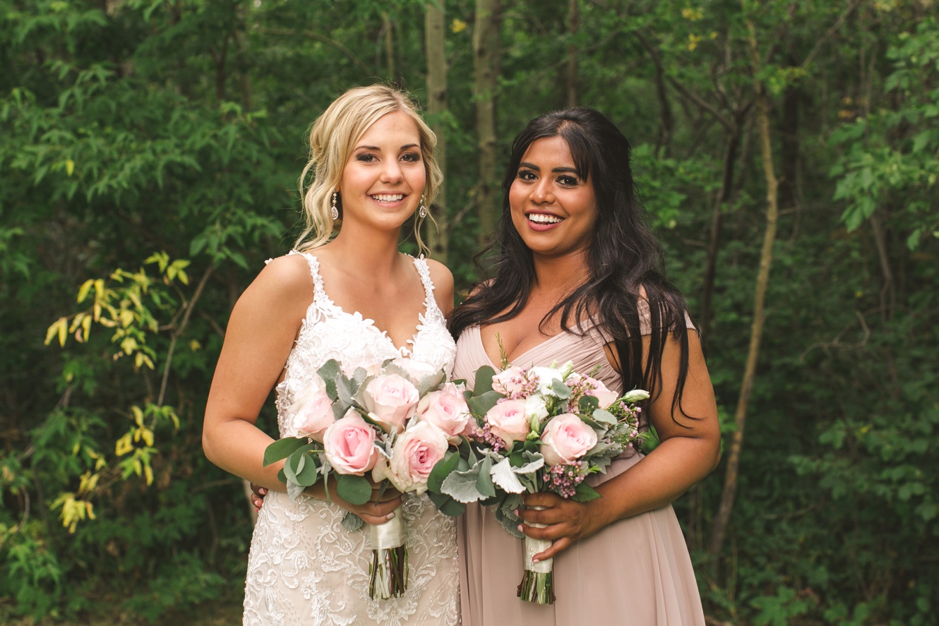Bride and bridesmaid photo
