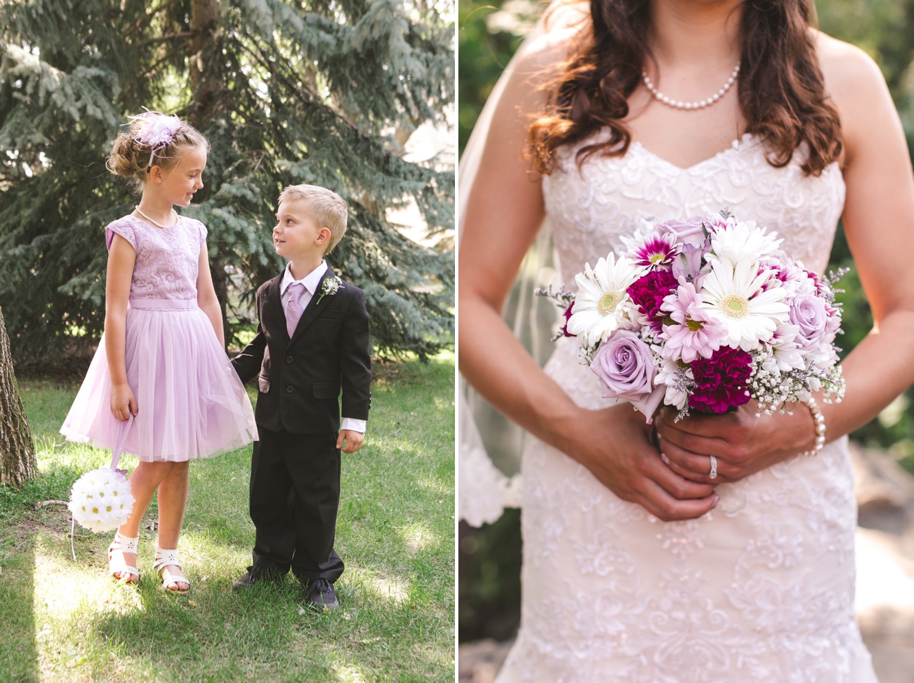 Lavender and grey wedding