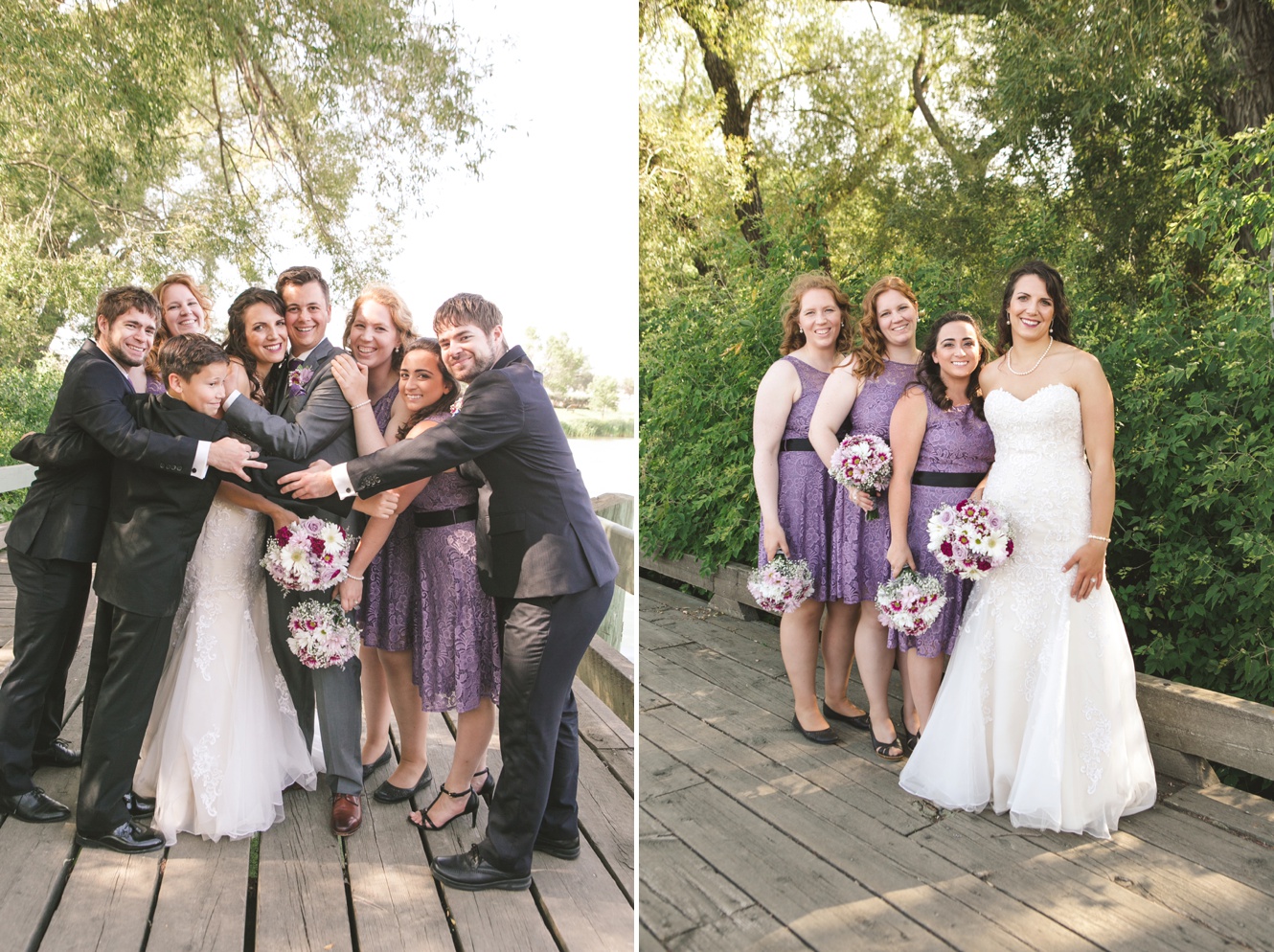 Grey and lavender wedding photos