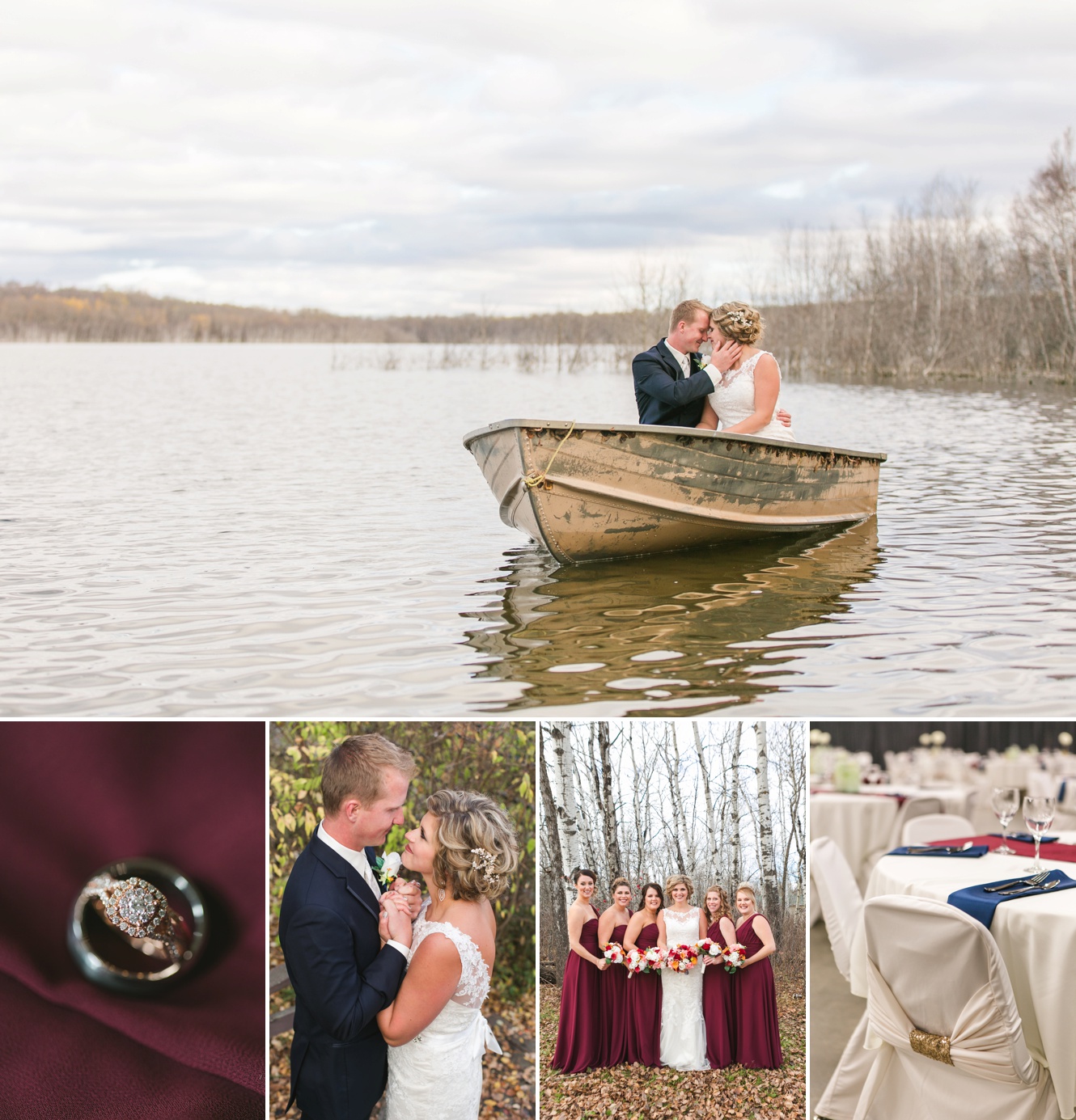 Marsala and Navy Fall Wedding in Saskatchewan